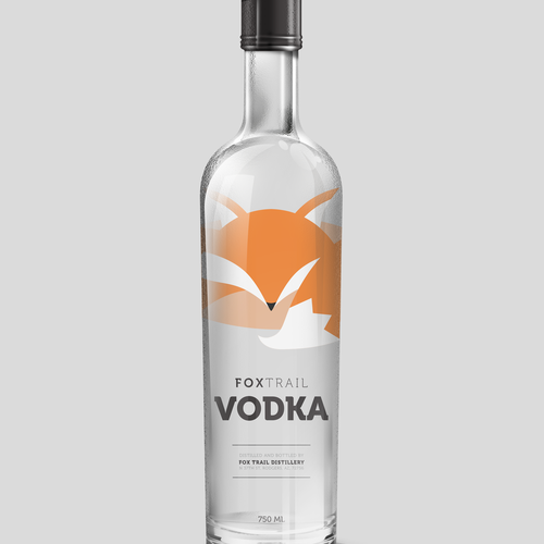 Create a vodka label for Fox Trail Distillery Diseño de michbeau