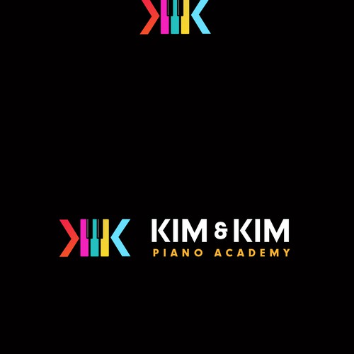 Logo to appeal adult piano students for online piano school called Kim & Kim Piano Academy Design by Matt *