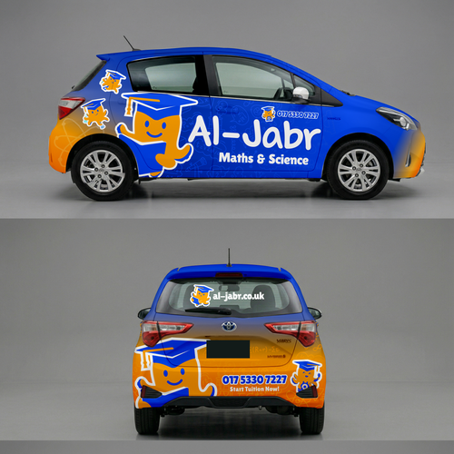"Car Wrap for Tuition Company" winning  by P E R I