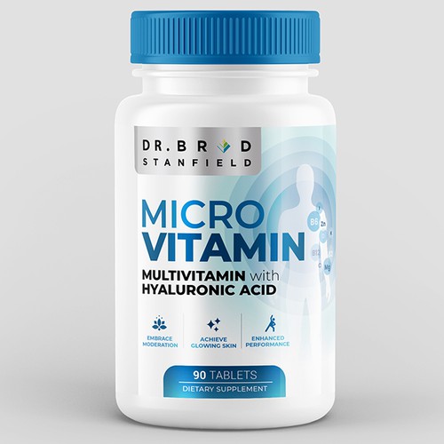 We Need a Vibrant and Scientifically-Inspired Label Design for MicroVitamin Design by Poroyo