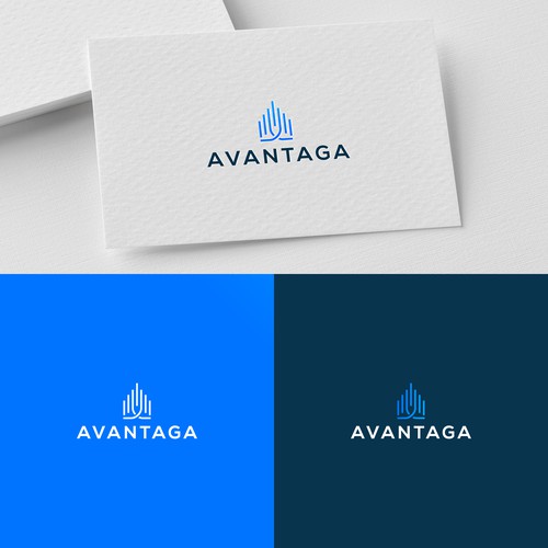 Strong logo for Avantaga, esperanto for Advantageous Réalisé par pleesiyo