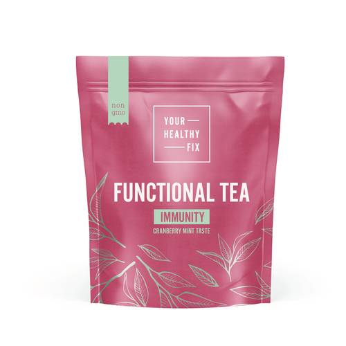 Functional Tea collection design for a health supplement brand! Design by VoiceDesign