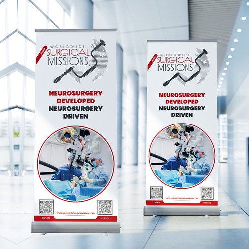 Surgical Non-Profit needs two 33x84in retractable banners for exhibitions Design por Graphic-Emperor
