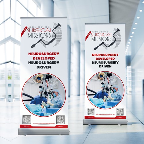 Surgical Non-Profit needs two 33x84in retractable banners for exhibitions Réalisé par Graphic-Emperor