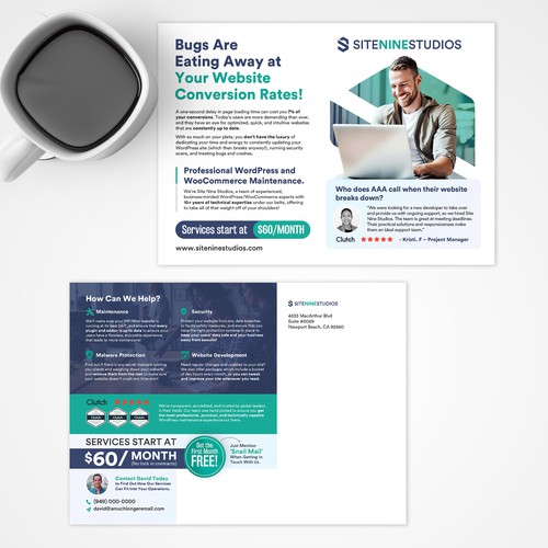 Need a Direct Mail Postcard Design for Web Development Co Design von Alphabet ♥