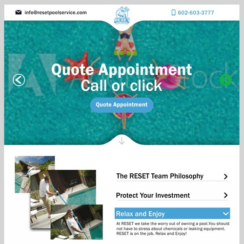 Design Pool Service Website for Heroes of Pool Industry por David Jispace