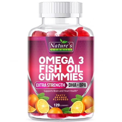 Tasty Omega 3 Fish Oil Gummies Design needed for Nature's Gummies Design by agooshe