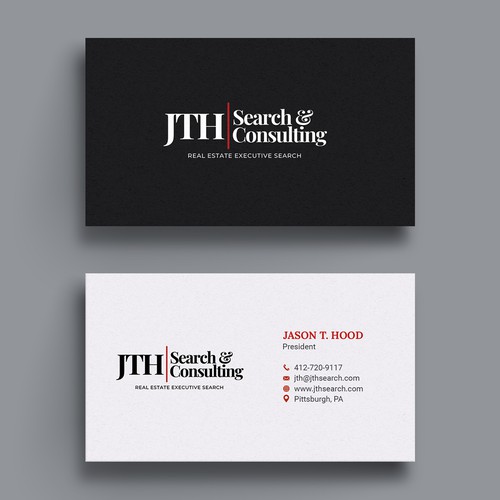 Business Card Design for Executive Search Firm Design by Hasanssin