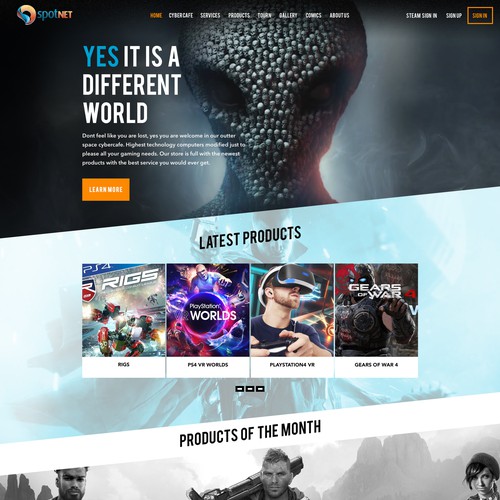 Spotnet website Design by duskoskoko