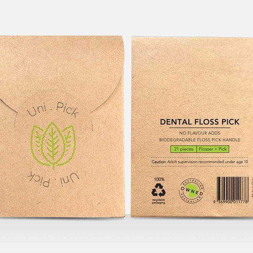 We need a Clean & Minimum design for our first Smart packaging dental floss picks product Design by Lady Goga