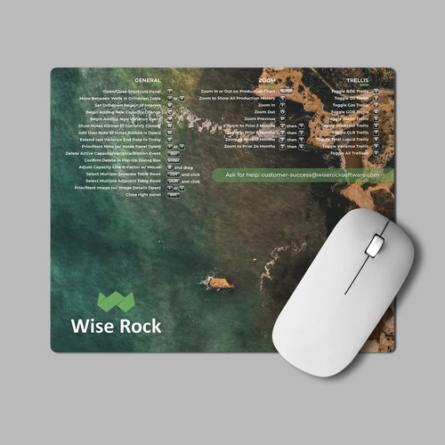 Mouse Pad Image to Showcase Company Logo & Software Hotkeys (7.75×9.25″ Mouse Pad) Design by dkuadrat™