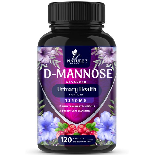 Colorful D-Mannose Design Needed for Nature's Nutrition Design by R O S H I N