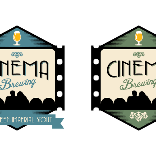 Create a logo for a brewery in a movie theater. Design by miskoS