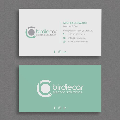 business card for company called birdie Design by moshiur008