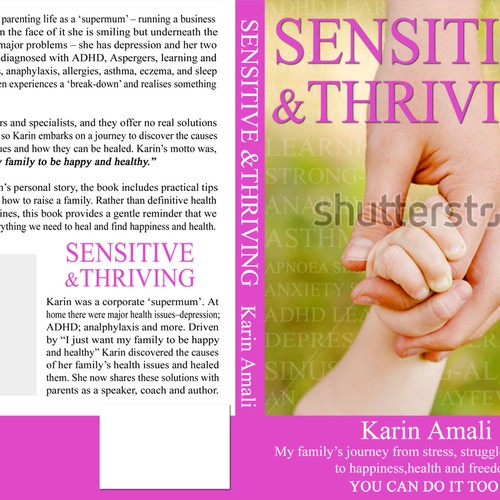 Create a book cover for "Sensitive and Thriving" giving parents inspiration and hope Design by LSDdesign