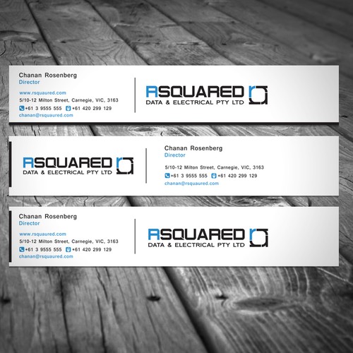 Help RSQUARED DATA & ELECTRICAL PTY LTD with a new stationery デザイン by Cole.