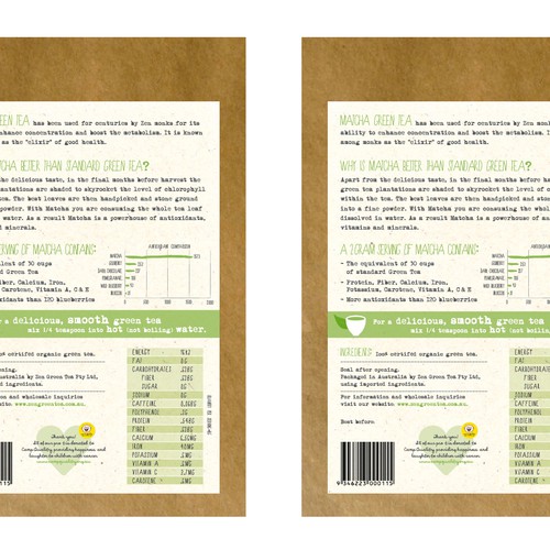 print or packaging design for Zen Green Tea Réalisé par Greta & Bruno