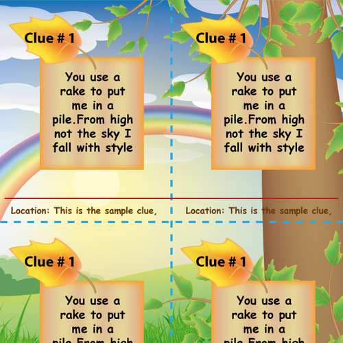 Design di Outdoor/Nature Scavenger Hunt  Illustration for Kids wanted for Scavenger Hunt Riddles and Clues di Badrun