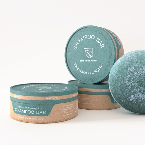 Packaging design for a zero waste shampoo bar! Design by DG[Graphix]
