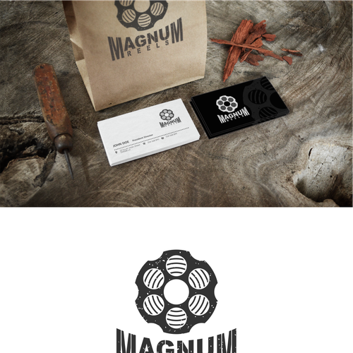 Create a vintage Magnum logo and brand identity for a welding accessories company. Design von zammax