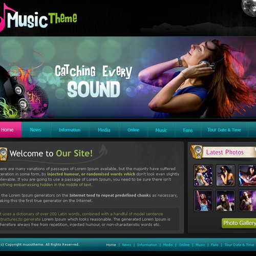 1-3 Page Website Template Design von PSdesigner