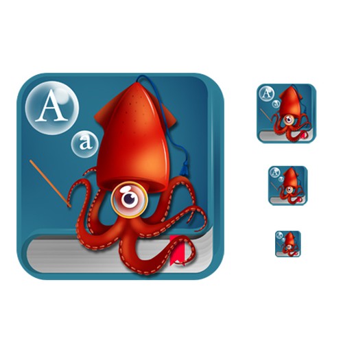Icon for 'Wordsquid' App for iPhone and iPod touch Design von angintimur