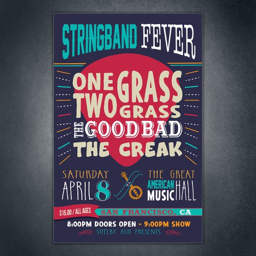 Music poster for one of San Francisco's oldest music venues Design by Stefanosp