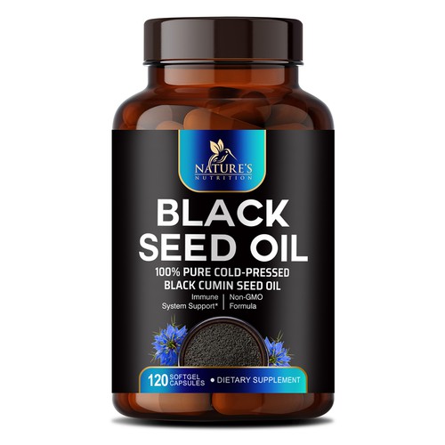 Natural Black Seed Oil Design Needed for Nature's Nutrition Design by sapienpack