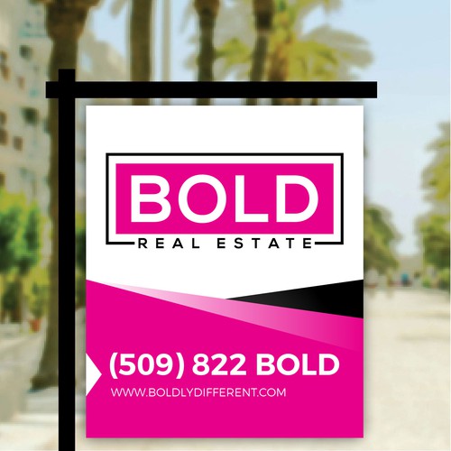 Bold Real Estate Sign Design by icon89GraPhicDeSign