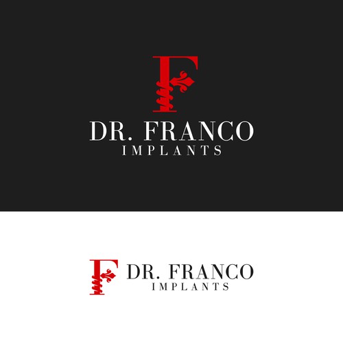 Luxury Dental Implant Logo Brand for World-Class Implant Surgeon appeal Patients and Other Doctors Design by yourbay