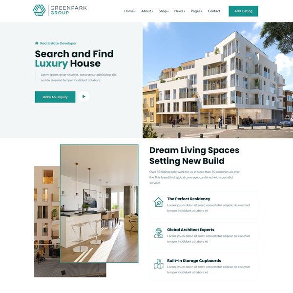 Real Estate Developer Website design