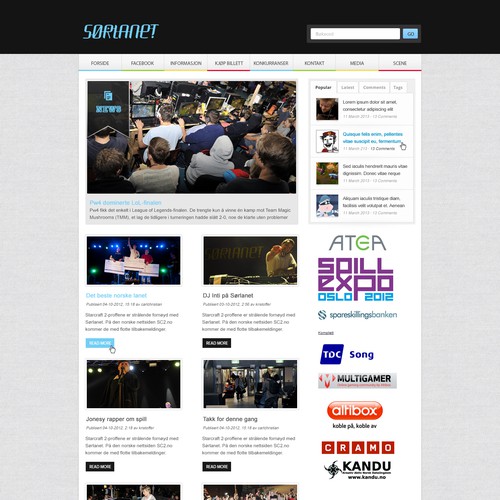 Web page design contest entry by zeppelin⚡️
