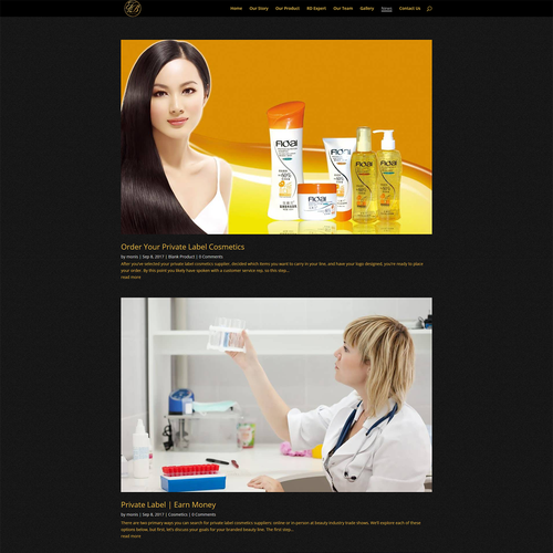 Black & gold themed website design Réalisé par WordpressExpert