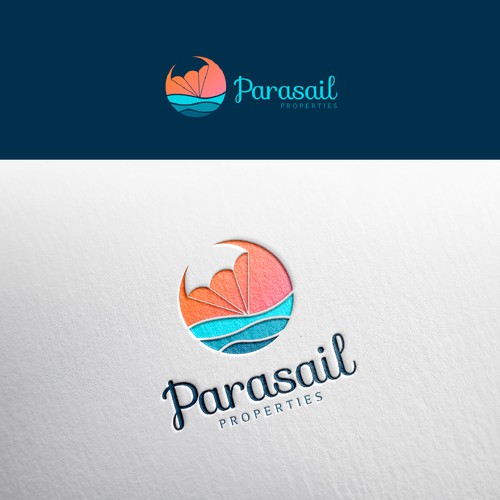 Looking for a warm, friendly logo that is bright and reminiscent of parasailing in Florida. Design by klompica