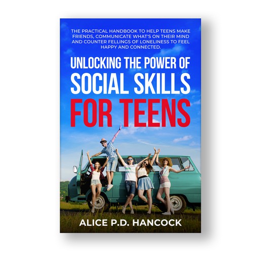 Minimalist Book cover for Teens ages 13-18 suffering from social anxiety and need to learn social skills Réalisé par KMS Arafat