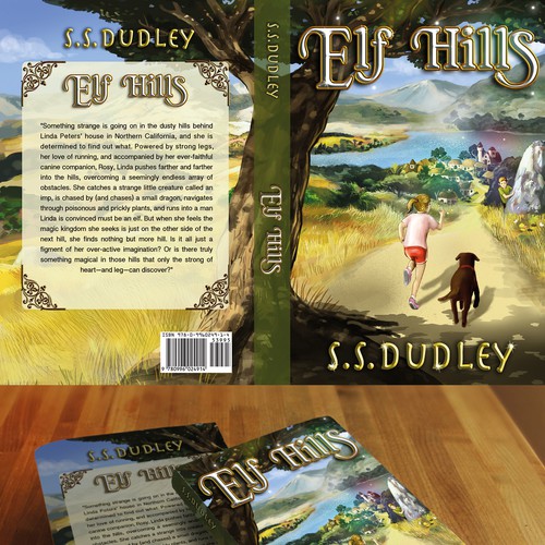 Book cover for children's fantasy novel based in the CA countryside Réalisé par RVST®