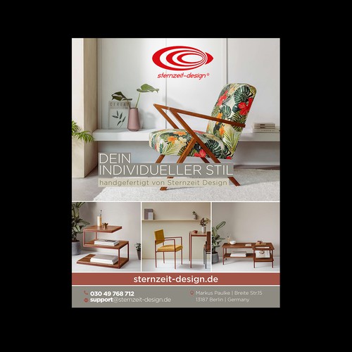 A4 Printanzeige - Sternzeit Design Möbel Design by ektadevesh