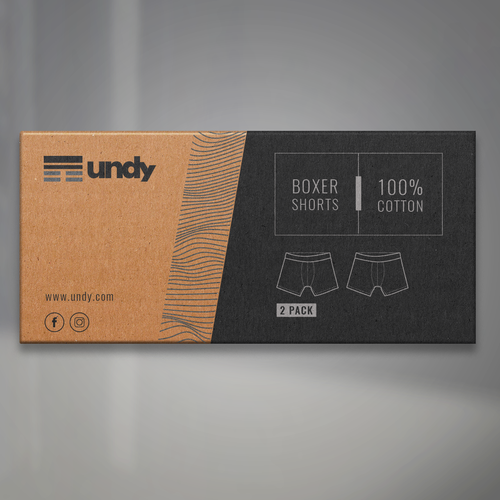 Boxer shorts outlet packaging