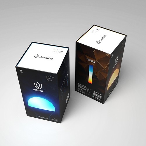 We need to create a sophisticated package for smart lamps. Design by leandropalencia84