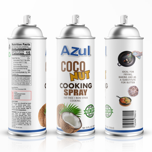 Create Product Extension for Azul Coconut Product - Azul Coconut Oil Spray Design by StudioUno