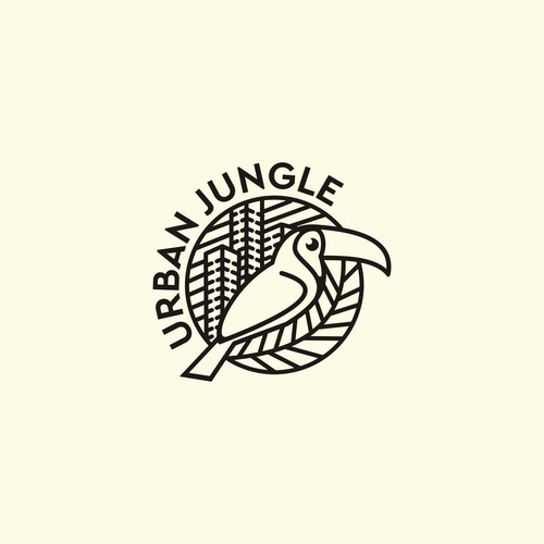 Logo for "Urban Jungle - Bar" - a jungle themed, modern and innovative restaurant Design by Byte&Pixel