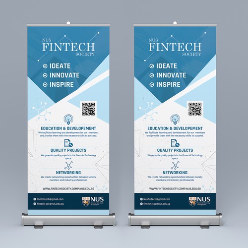 Fintech society standing banner design Design by Rocket Zone