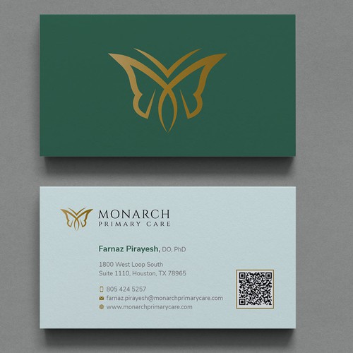 Design a classy, yet somewhat modern stunning, memorable business card for a medical clinic. No black! Please see colors Design by Xclusive16