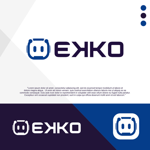 SIMPLE LOGO - ekko Letters then dm after Design by Logologic™