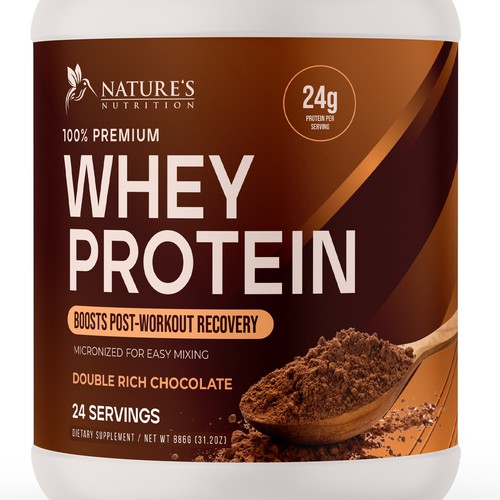 Diseño de Tasty Whey Protein Chocolate Design Needed for Nature's Nutrition de UnderTheSea™