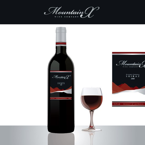 Mountain X Wine Label Réalisé par appletart