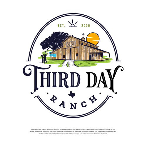 Capture essence of Texas ranch experience in new Third Day Ranch logo Design réalisé par chusnanlutfi