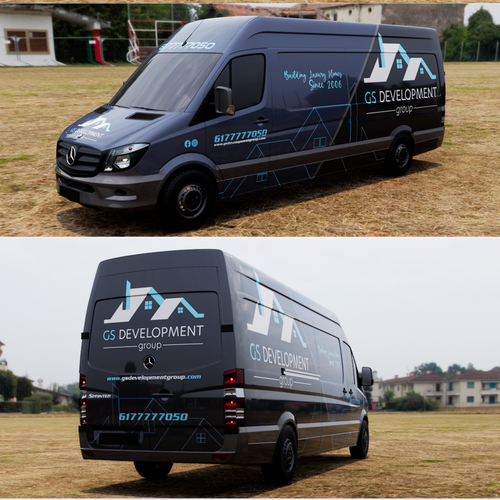 Mercedes Van wrap for an upscale real estate developer Design by TANSA ART