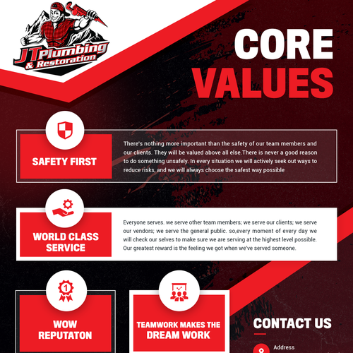 BUSINESS VISION & CORE VALUES - TWO PAGE CONTEST Design by RP 07™