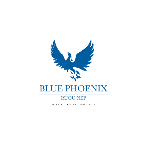 Blue Phoenix liquor bottle label | Logo design contest